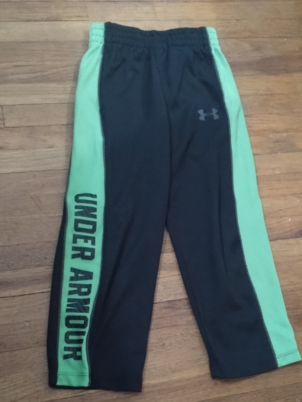 Under Armour Black and Mint Green Boys' Athletic Joggers